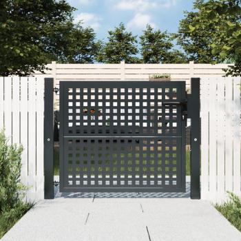 Anthracite Steel Garden Gate 105x125 cm - Robust and Secure Entryway with Lock and Handle