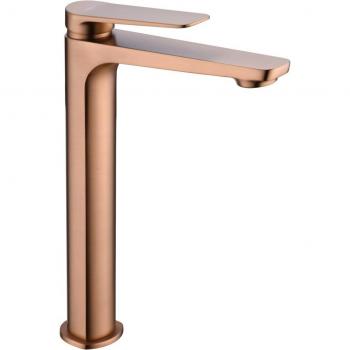 Monomando lavabo alto Nápoles oro rosa cepillado