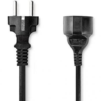 Nedis CEGP10200BK30 Cable de alimentación | Schuko Macho - Schuko Hembra | 3,0 m | Negro