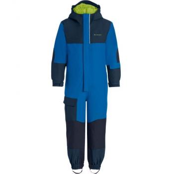 Mono de esquí para niños Vaude Snow Cup Overall (Radiate Blue) - impermeable, transpirable, aislante térmico, costuras selladas, material reciclado, ajuste cómodo y capucha desmontable