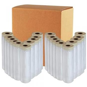 Caja de 20 rollos de plástico con cinta adhesiva 80º, 120 cm x 22,5 mts