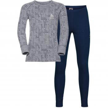 Odlo Set L/S Long Conjunto Térmico, Niños, Azul