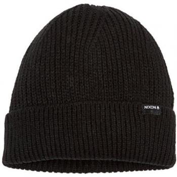 NIXON Hombre Gorros Regain Beanie, Hombre, Mützen Regain Beanie, Negro