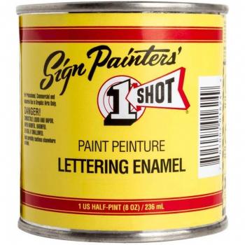 1 Shot Sign Painters' Lettering Enamels 236ml 199L Lettering Black
