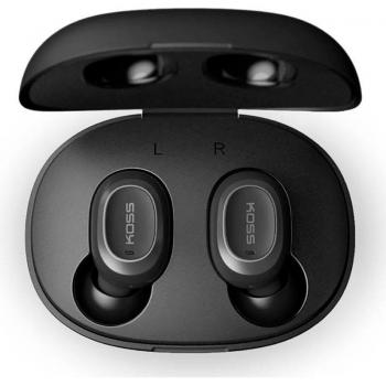 Koss TWS250i Auriculares Inalámbricos Bluetooth In-Ear con Micrófono Integrado, Estuche de Carga, Earbuds Ultraligeros, Sonido Premium True Wireless Stereo Graves Profundos, Negro