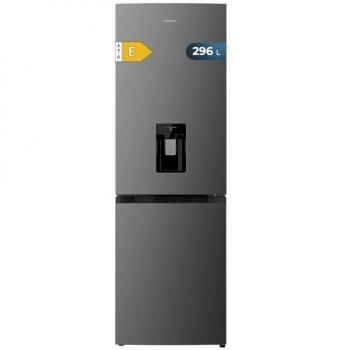 Frigorífico Combi Cecotec 296L 185cm Dark Inox con Dispensador de Agua, Funciones Fast Cooling, Fast Freezing y DeFrost, LED Interior