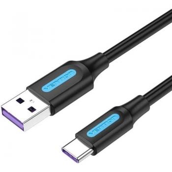 Cable USB 2.0 Tipo-C Vention CORBD de Alta Velocidad y Carga Rápida - 50cm, Color Negro