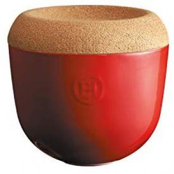 Emile Henry Grand Cru Garlic Keeper Pot with Cork Lid Ø 145 mm