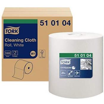 Toalla de Limpieza Multiuso Tork Premium W1 Blanca 1000 Hojas Nonwoven
