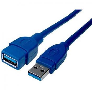 DCU CABLE AZUL OTG CONEXIÓN USB 3.0 MACHO A USB 3.0 HEMBRA 1.5 METROS