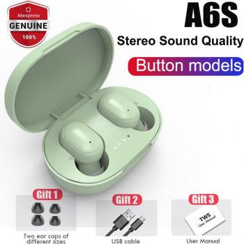 Auriculares Inalámbricos TWS A6S y A6Lite, 100% Auténticos, con Cancelación de Ruido y Micrófono