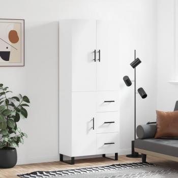 Armario alto blanco pulido de madera multicapa 69,5x34x180 cm