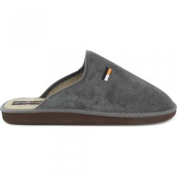 Pantufla Doctor Cutillas Ribadeo 8038 para Hombre - Comodidad y Durabilidad, Color Taupe, Talla 44, Zapatilla de Pana CÓMODA con Piso MICROPOROSO
