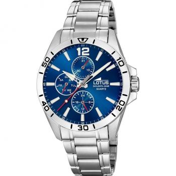 Reloj Lotus Multifunction para Hombre 18812/1 con Esfera Azul y Correa de Acero Plateado