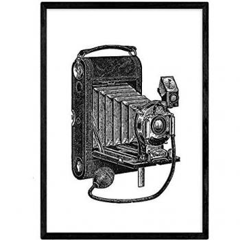 Lámina A3 de Cámara de Fotos con Objetos Vintage - Nacnic