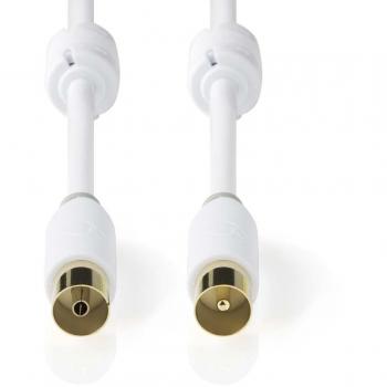 Cable Coaxial Nedis de 100 dB | IEC (Coax) M - IEC (Coax) M 5.0m Blanco