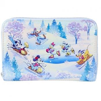 Cartera con Cremallera Alrededor Winter Wonderland Mickey y Amigos - Disney Loungefly