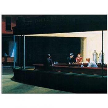 Artopweb 80x60 cm Panel Decorativo con Diseño Hopper Falchi Della Notte, Madera, Multicolor, 80x3x60 cm