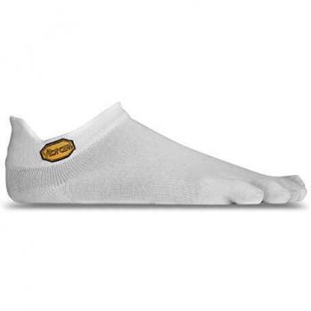 Vibram Five Fingers Athletic No Show Calcetín, Unisex Adulto, Blanco, Large