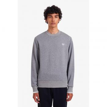 Fred Perry Men's Crew Neck Sweatshirt in Steel Marl, Size Small