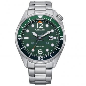 Citizen Seaplane Eco-Drive AW1715-86X con cinturino verde de acero