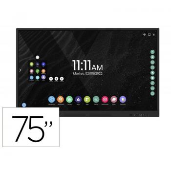 Pantalla táctil Rocada de 75 pulgadas con tecnología multitáctil y altavoces integrados