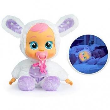Bebés Llorones Buenas Noches Coney - Muñeca interactiva que llora de verdad con chupete y pijama de Conejito