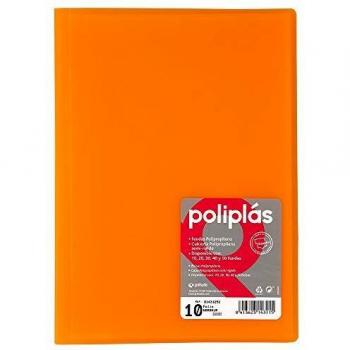 Grafoplas 1155730 - Carpeta de 10 fundas, color naranja