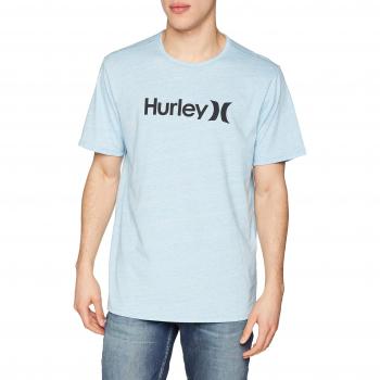Hurley M DRI-FIT Coronado Top S/S Partes DE Arriba, Hombre, lt Blue Heather, XXL