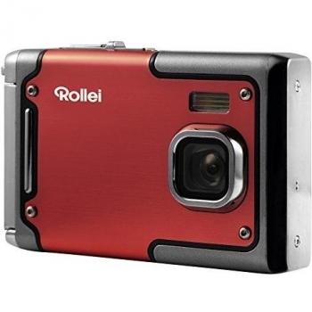 Rollei Sportsline 85 - Cámara Digital Compacta, 8 MP, carcasa de aluminio, estanco al agua hasta 3 m, color rojo