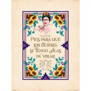 Lámina decorativa Grupo Erik Erik - Print 30x40 cm Frida Kahlo con frase