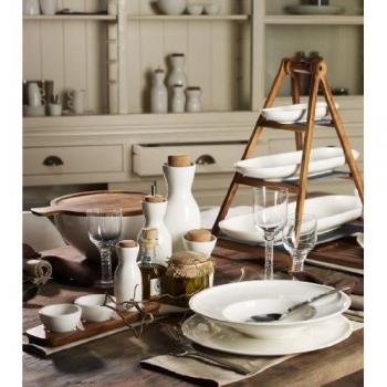 Villeroy & Boch Artesano Original Pizza, Large Premium Porcelain Plate with a Raised Rim in White, Dishwasher Safe, 32 cm