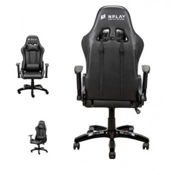 Silla Gaming NPLAY RULE 4.1 Negra para PS5 con diseño ergonómico y soporte lumbar