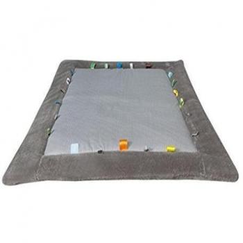 Freekidds Snoozebaby - Mat Actividad con Etiquetas - 80 x 105 cm - Rayo Gris