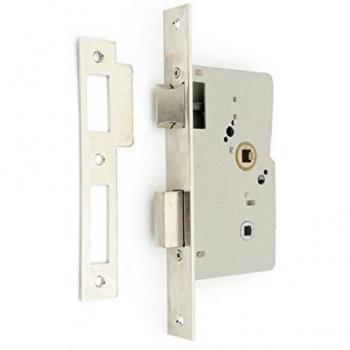 Tesa Assa Abloy, 201450HN, Cerradura de embutir para puertas de madera, Condena, Acero Niquelado
