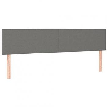 Cabecero con LED de tela gris oscuro 160x5x78/88 cm