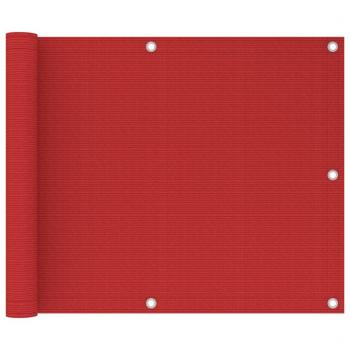 Toldo para balcón HDPE rojo 75x300 cm