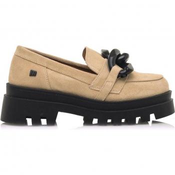 Mocasines MTNG Kelly Beige con detalle de suela dentada