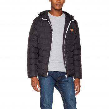 Urban Classics Men's Basic Bubble Parka Jacket Black/White