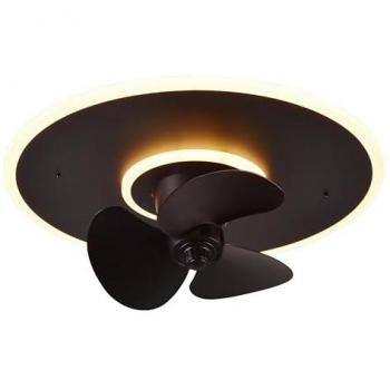 Ventilador de Techo LED Nybro Negro con Control Remoto, 3 Velocidades y Luz Regulable