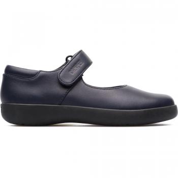 CAMPER Spiral Comet Girls' Blue Leather Ballerinas, Size 27/9.5