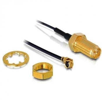 Cable Antena RP-SMA hembra a MHF/U.FL macho, 200 mm, compatible con I-PEX