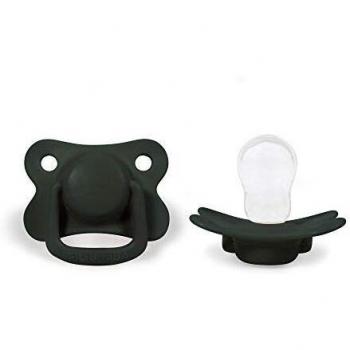 Filibabba® Juego de 2 chupetes para bebé de silicona en bonitos colores mate, chupete apto para la mandíbula, diseño danés, 2 unidades con caja para chupetes