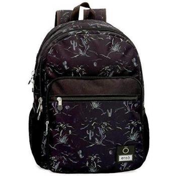 Enso West Mochila Doble Compartimento Adaptable a Carro Negro 32x44x17 cms Poliéster 20.13L