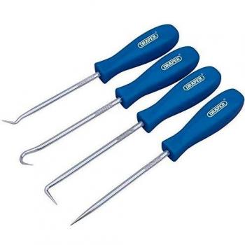 Draper MPH SETB Juego de Mini Gancho y púas, Azul, 130 mm, Set de 4 Piezas