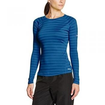 Berghaus Tech - Camiseta de Rayas de la mujer, mujer, Stripe, Mykonos Blue Stripe