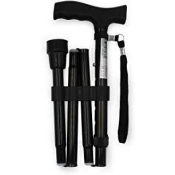 PEPE - Bastones Plegables para Mayores, Bastones para Mayores Hombre, Bastones para Caminar Ancianos, Bastón Plegable Mujer, Bastones para Mayores Extensible, Ajustable en Altura, Bastón Negro.