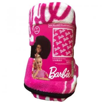 Manta Coralina Barbie Suave y Cálida - Tamaño 120x150cm - Producto Oficial de Mattel