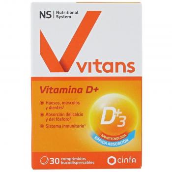Ns Vitans Vitamina D+ 30 Comprimidos Bucodispersable