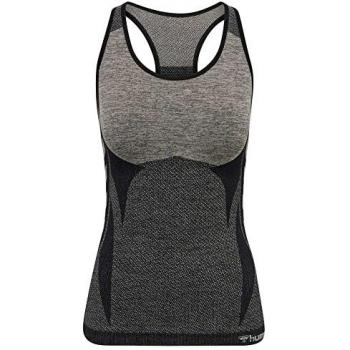 Camiseta de tirantes sin costuras para mujer Hummel Clea, transpirable y de secado rápido, color gris